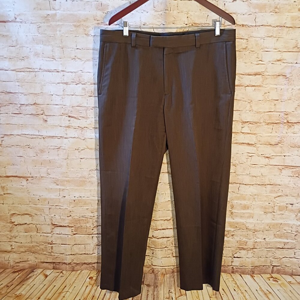 Kenneth Cole Reaction Men's Brown Dress Pants 36W/29L